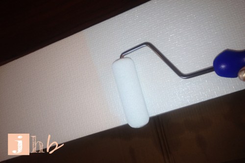 Wallpapered, Painted Dresser Drawer