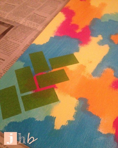 Frog Tape Herringbone Pattern