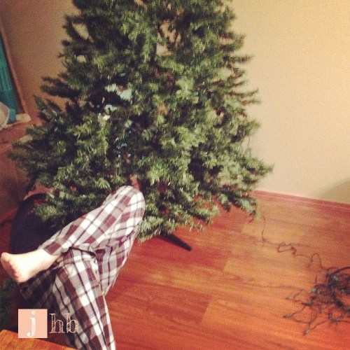 clipping lights from a pre-lit tree