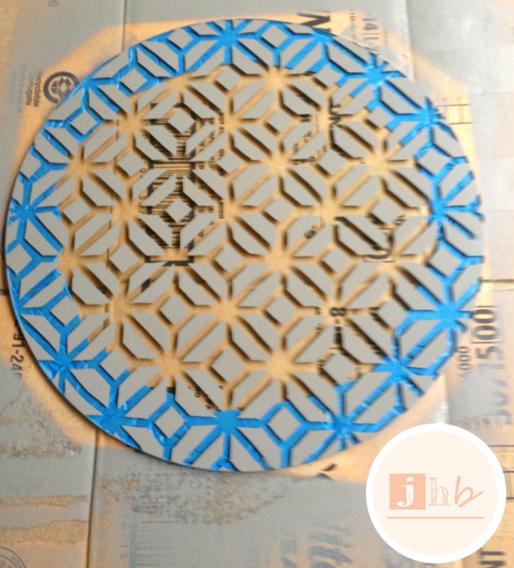 DIY Geometric Glass Top Table