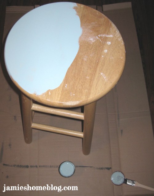 chalk paint stool makeover