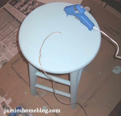 chalk paint stool makeover