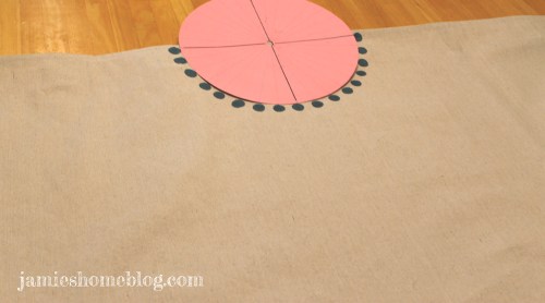 diy canvas drop cloth textile headboard