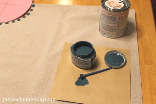 diy canvas drop cloth textile headboard