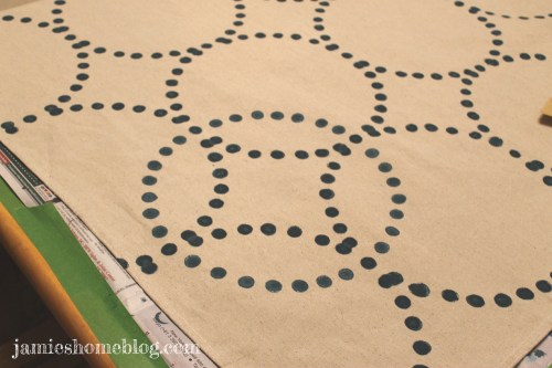 diy canvas drop cloth textile headboard