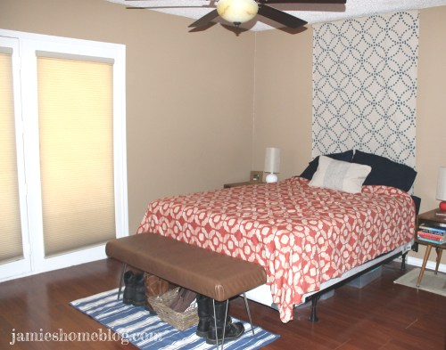 diy canvas drop cloth textile headboard