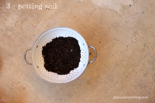 upcycle a colander into a planter