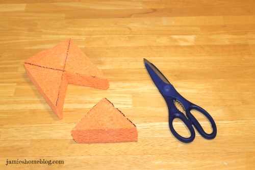 disguise ugly storage shelves with a curtain