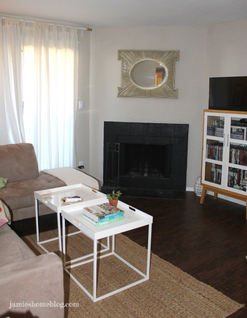 spray painted wood sunburst mirror