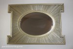 spray painted wood sunburst mirror