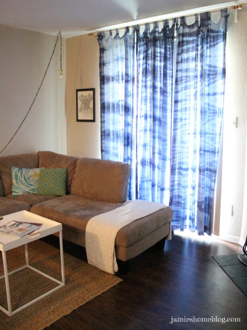 diy shibori tie dye curtains