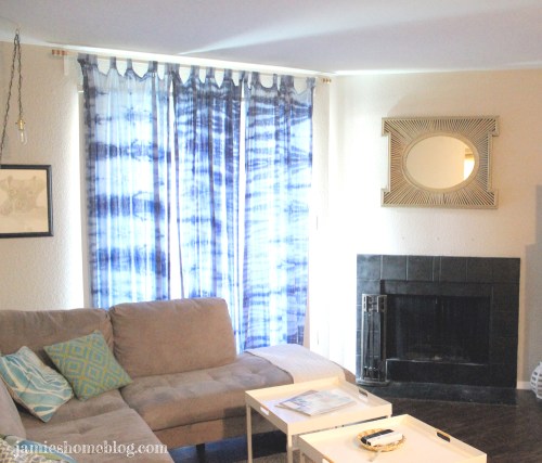 diy shibori tie dye curtains